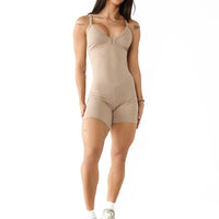 Frosted Toffee Web Short Bodysuit