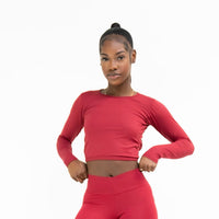 BBBFIT Cabernet Sauvignon Crop Top (Light Supplex)