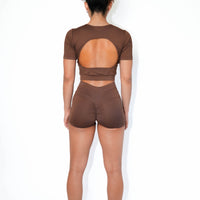 Giu Brown Bum Bum Shorts (Light Supplex)
