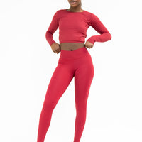 Bordeaux Bum Bum Pocket Leggings