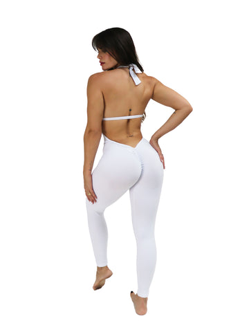 White Backless Bodysuit (Thick Supplex)