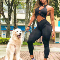 Black Ripped Butt Scrunchy Bodysuit (Light Supplex)