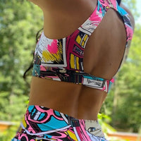 Pink Cartoon Top (Light Supplex)