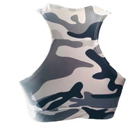 White Camouflage  Fitness Top