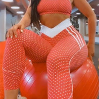 Cherry Red Polka Dot Leggings