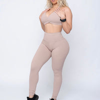 Nude Ribbed Style Leggings (Light Supplex)