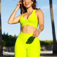 Laura Citrus Lime Biker Short (Scrunchy Supplex)