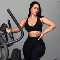 Black Top Love Leggings (Scrunchy Supplex)