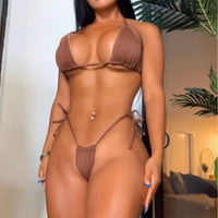 Marrone Curtain Style Swimwear