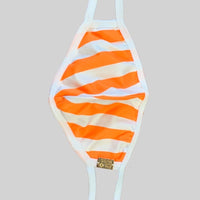 Neon Orange Stripe Mask