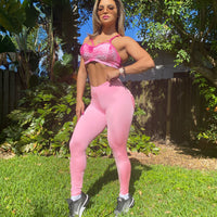 Sizzling Pink Bum Bum Pocket Leggings (Light Supplex)