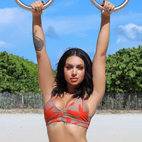 Palm Print Backless Top