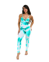 Marshmallow Tie Dye Backless Bodysuit (Scrunchy Supplex) | Brazilian Activewear Romper