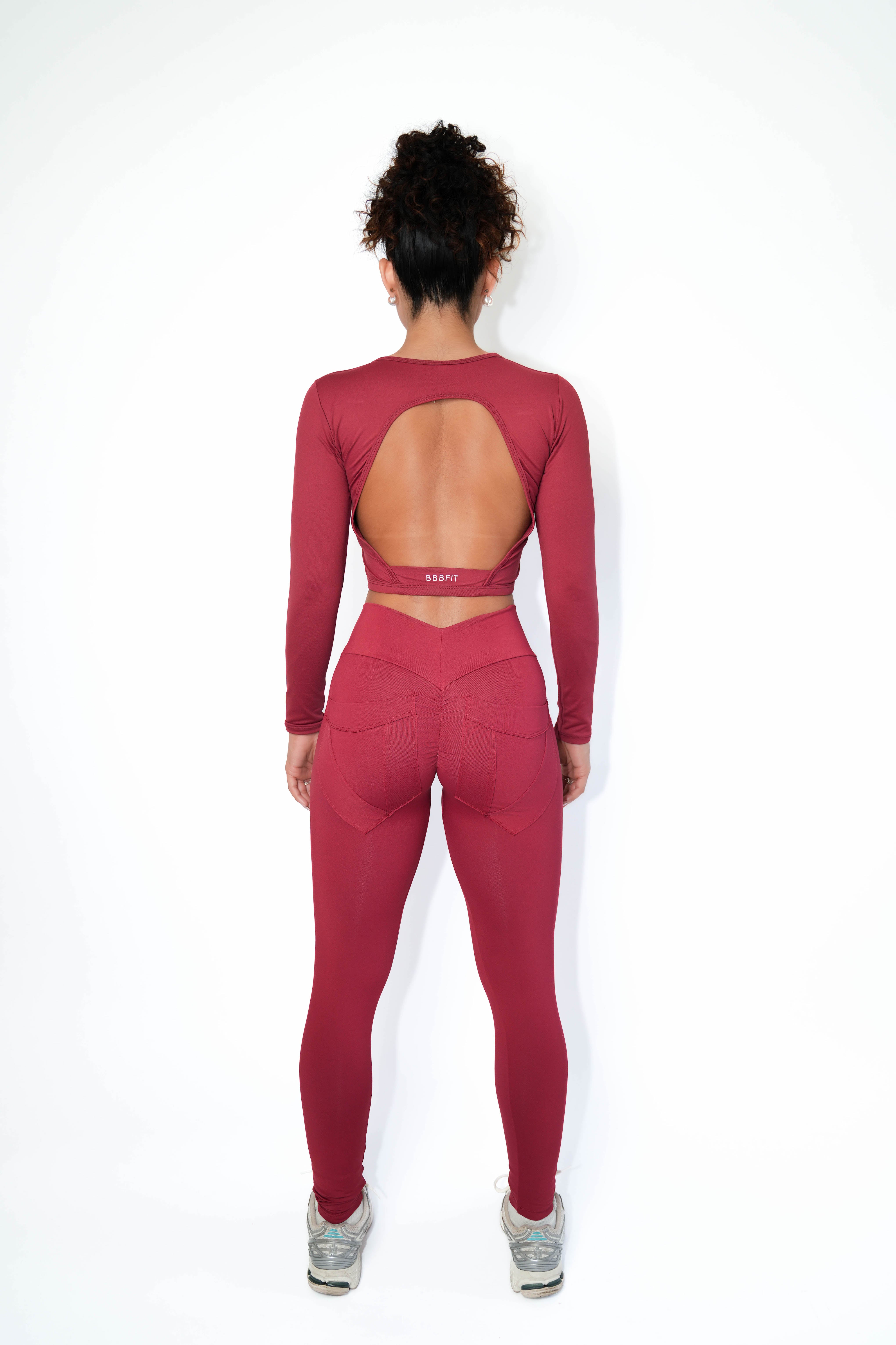 Bordeaux Bum Bum Pocket | Leggings