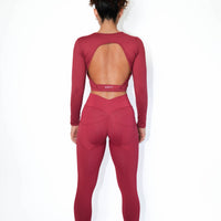 Bordeaux Bum Bum Pocket | Leggings