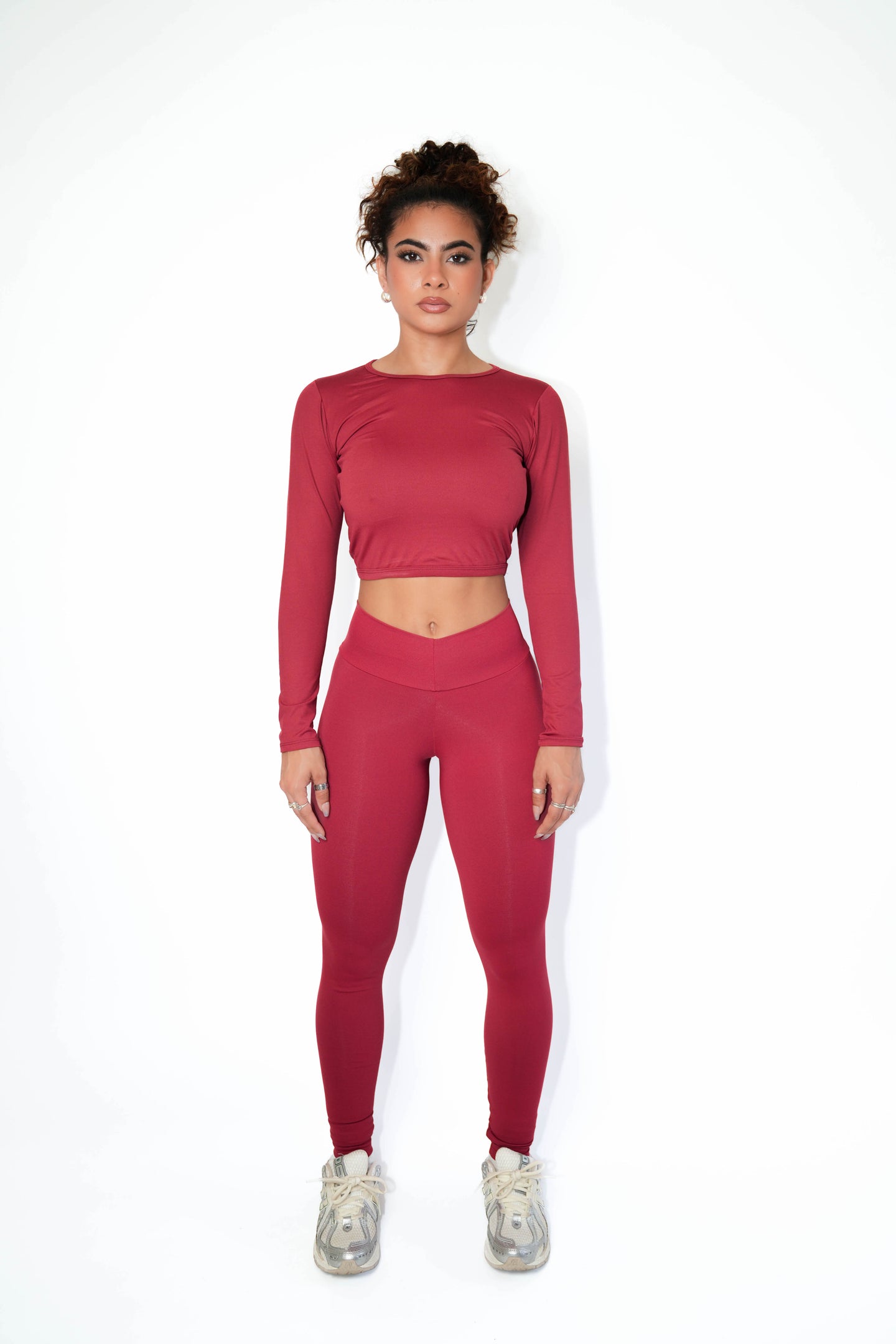 BBBFIT Cabernet Sauvignon Crop Top (Light Supplex)