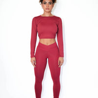 Bordeaux Bum Bum Pocket | Leggings