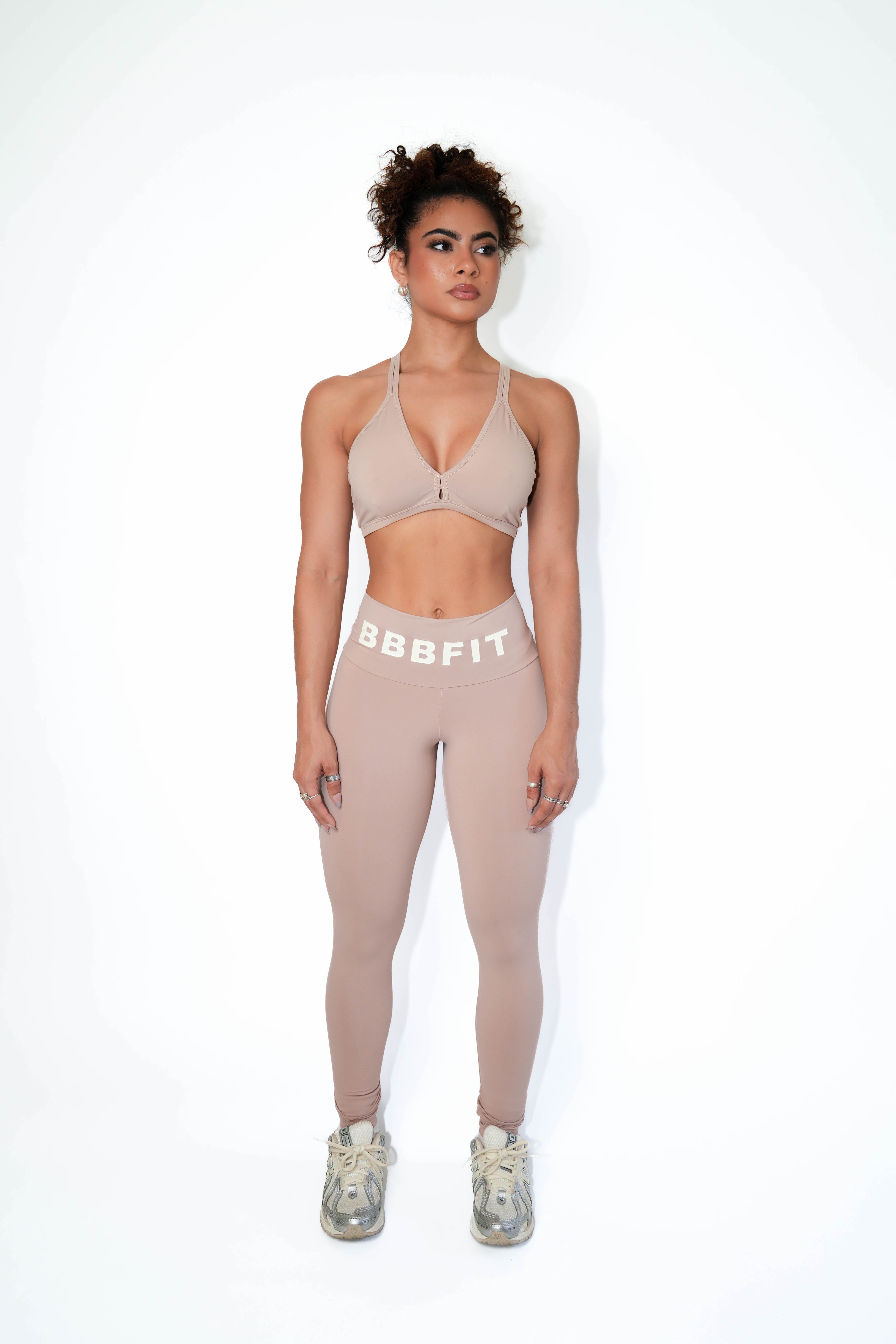 Nude Big Font Leggings (Light Supplex)