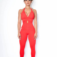 Cherry Bloom Butt Scrunch Bodysuit | Brazilian Activewear Romper (Light Supplex)