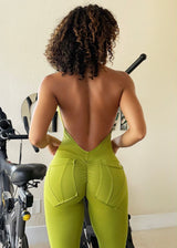 Citron Bum Bum Pocket Bodysuit | Brazilian Activewear Romper (Light Supplex)