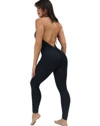 Black Boo Thang Butt Scrunch Bodysuit | Brazilian Activewear (Light Supplex®)