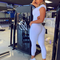 White Commit To Be Fit Bodysuit