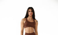 Mocha Web Spire Top