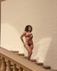 Sunset Glow Brazilian Monokini | Cutout One-Piece Swimsuit