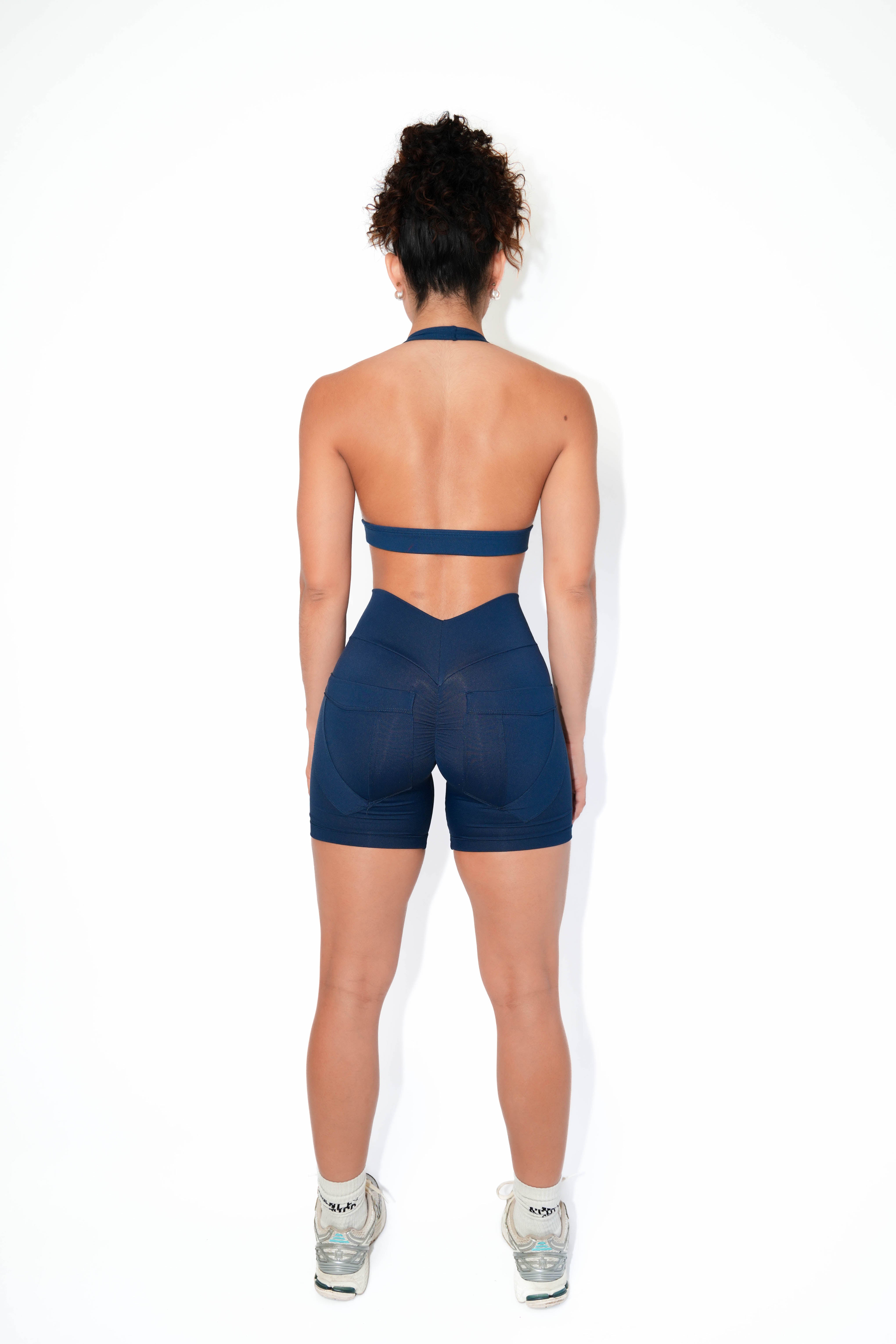 Navy Backless Top