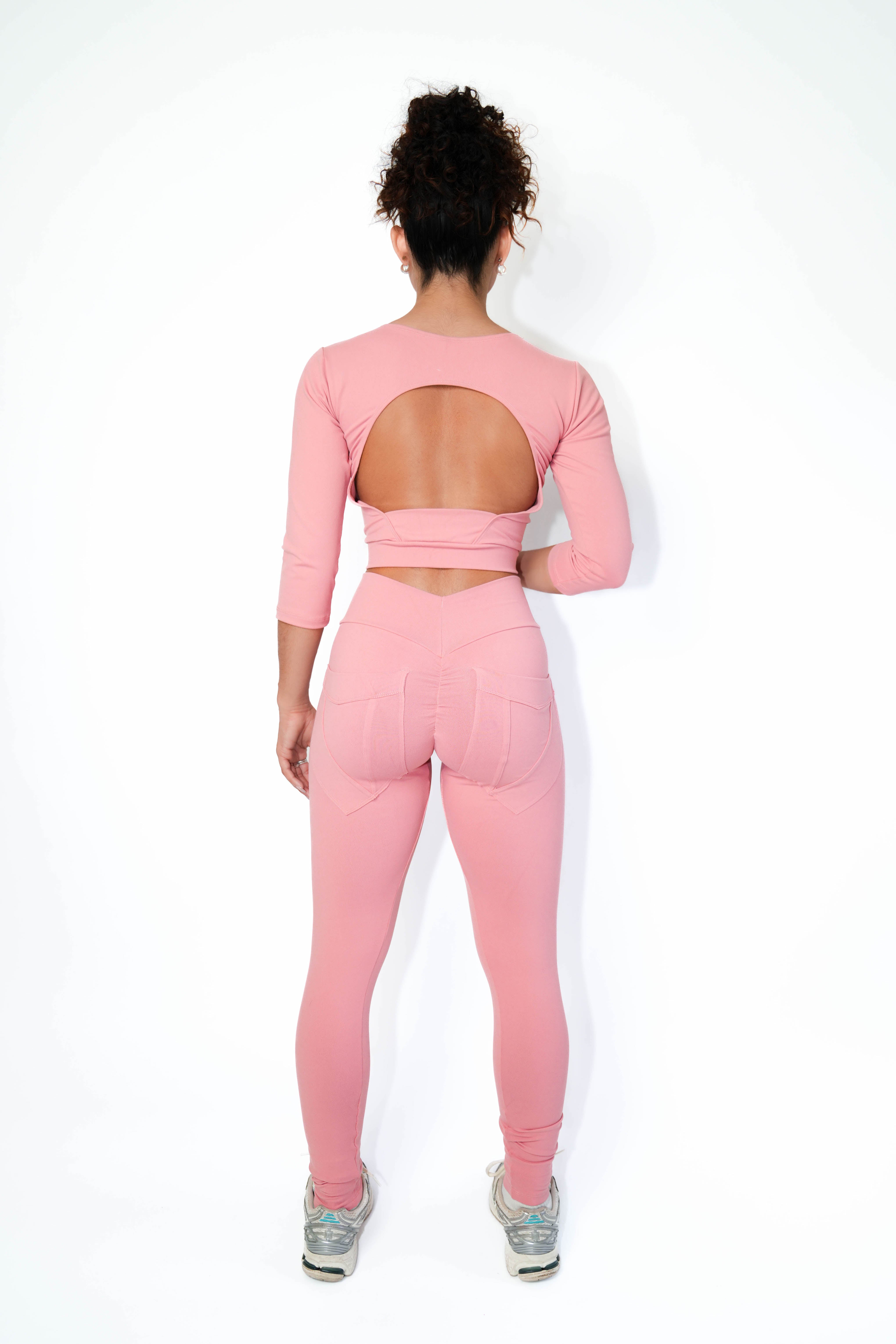 Pink Guava Cropped Top (Thick Supplex)