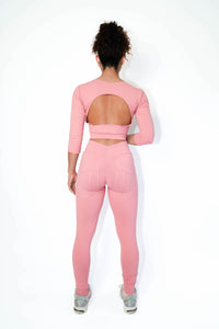 Pink Guava Cropped Top (Thick Supplex)