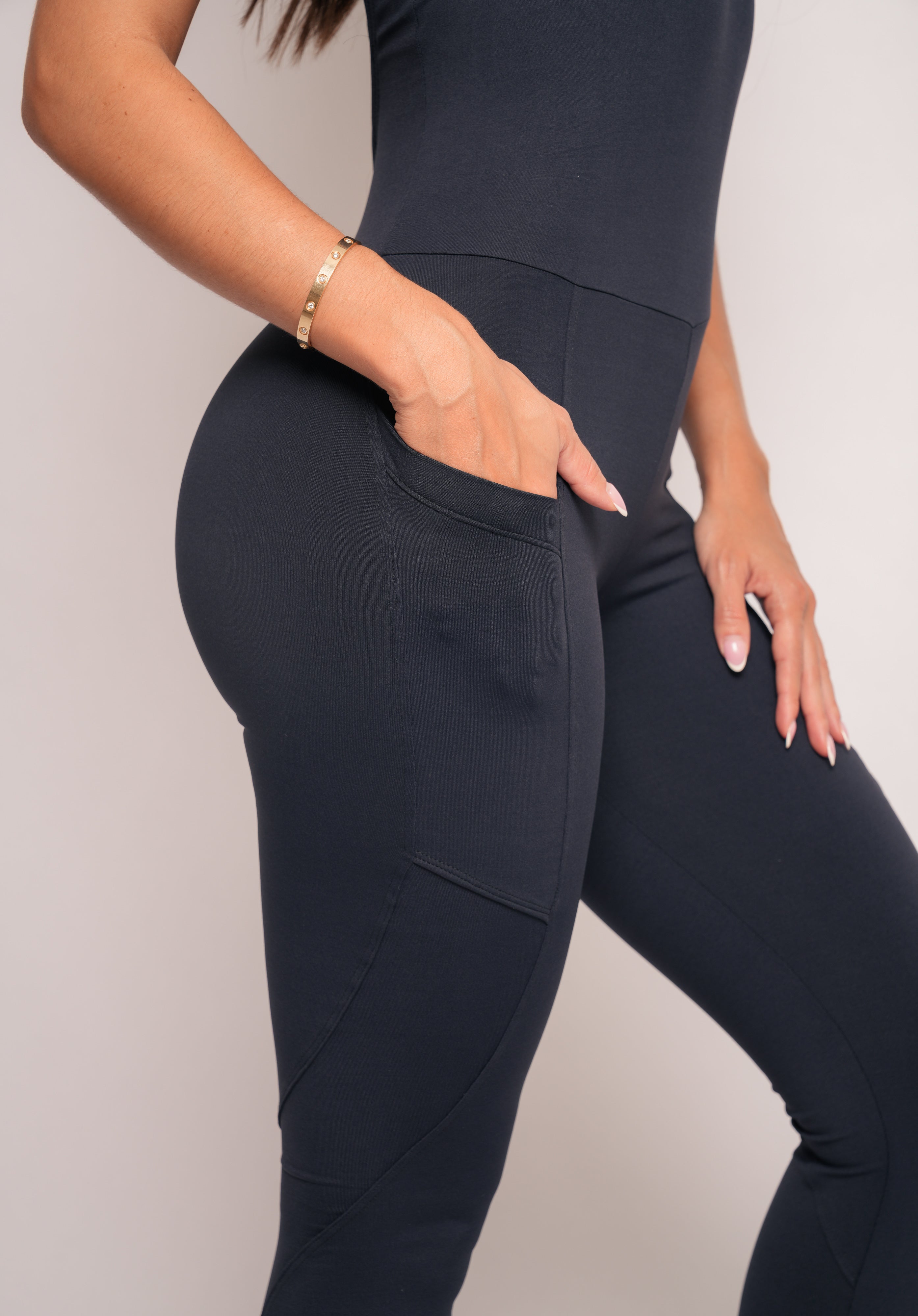 BBBFIT Late Night Backless Bodysuit | Brazilian Activewear Romper Light/Thick Supplex)