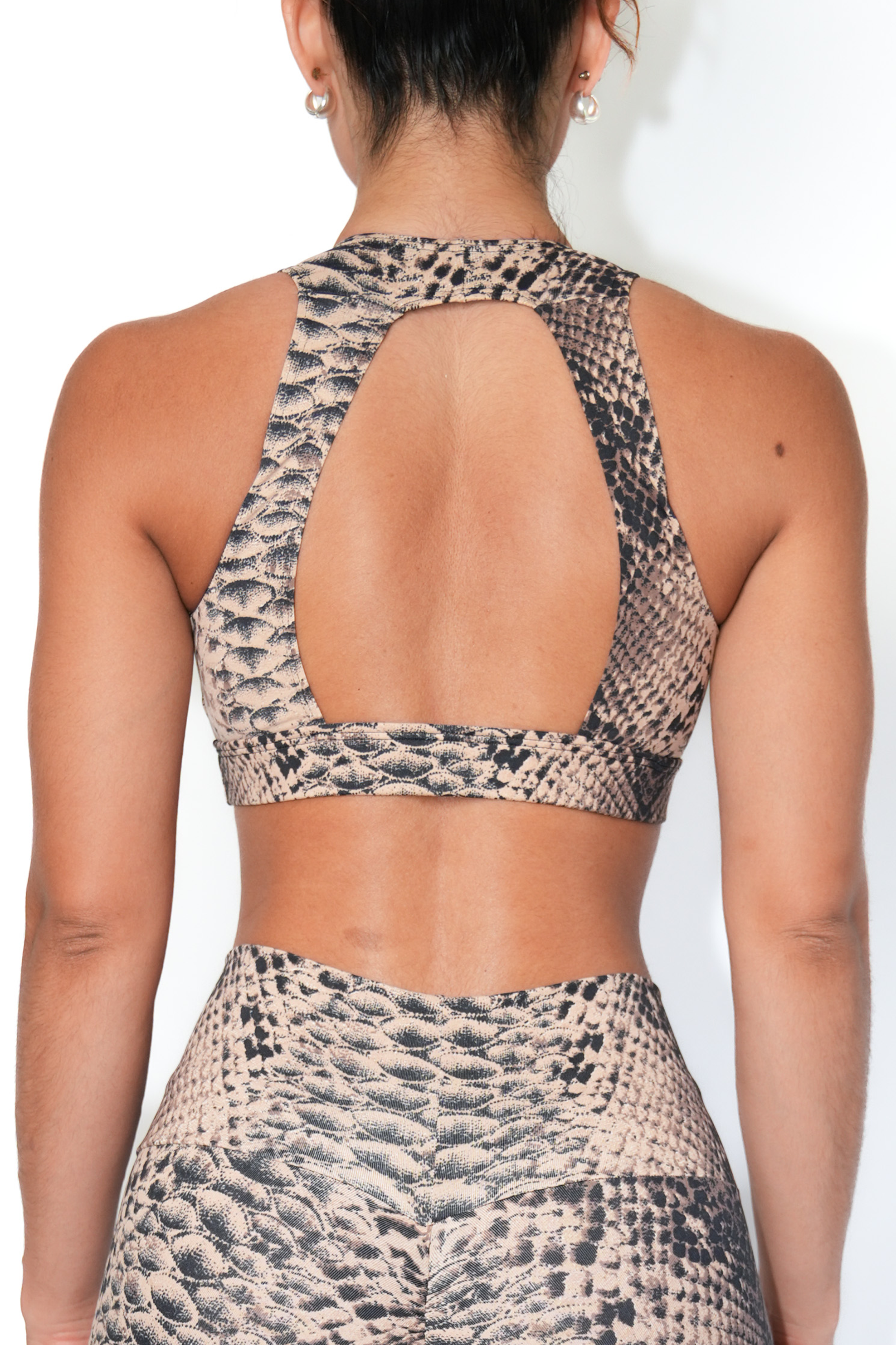 Second Skin Snake Print Top | Sculpting Activewear Sports Bra