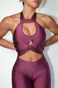 Grape Ripped Butt Scrunchy Bodysuit