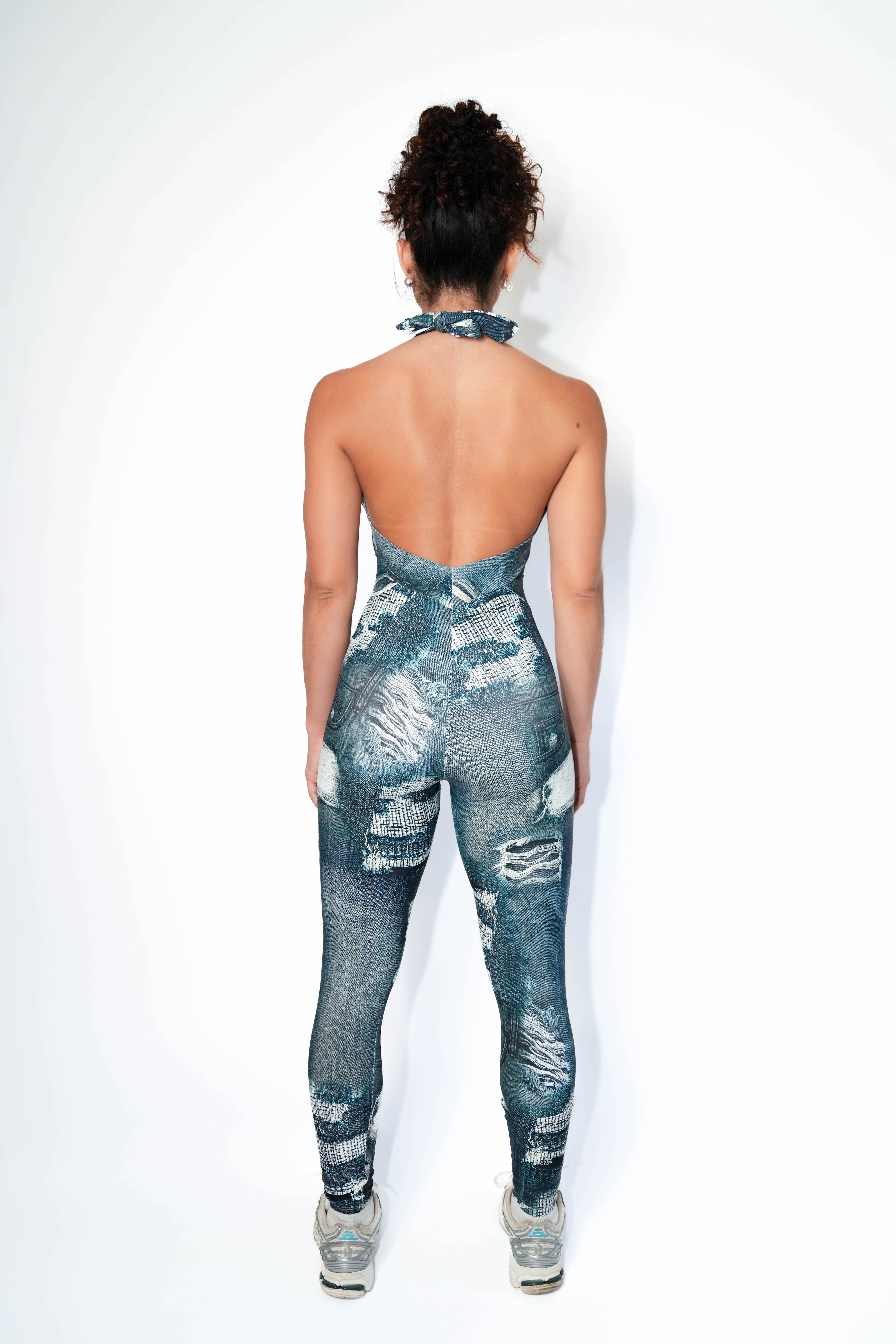 Savage Denim Butt Scrunch Bodysuit | Brazilian Activewear (Light Supplex®)