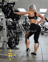 Insane Fit Black Tie Side Leggings (Light/Thick Supplex)