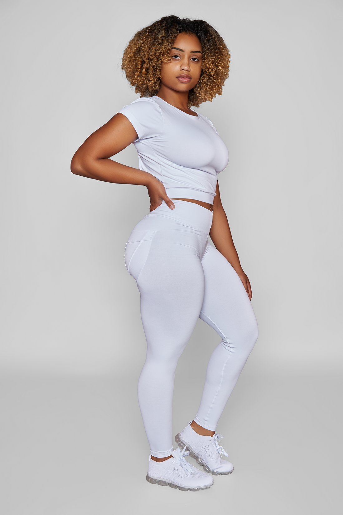 Coconut Cream Bum Bum Pocket Leggings (Light Supplex)