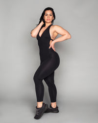 Black  Backless Bodysuit