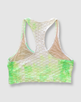 Green White Tie Dye Fitness Top