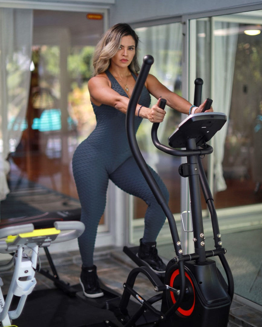 Grey Fit Backless Bodysuit (Scrunchy Supplex) | Brazilian Activewear Romper