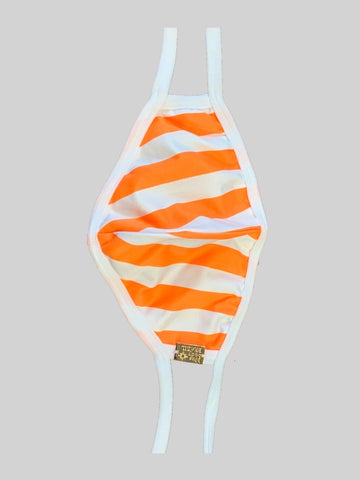 Neon Orange Stripe Mask