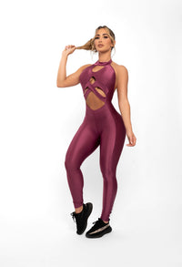 Grape Ripped Butt Scrunchy Bodysuit