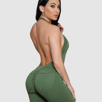 Olive  Green Bum Bum Pocket Bodysuit