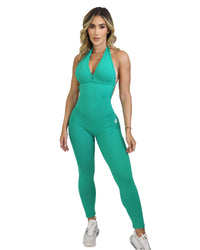 Green Goddess Backless Bodysuit | Brazilian Activewear Romper